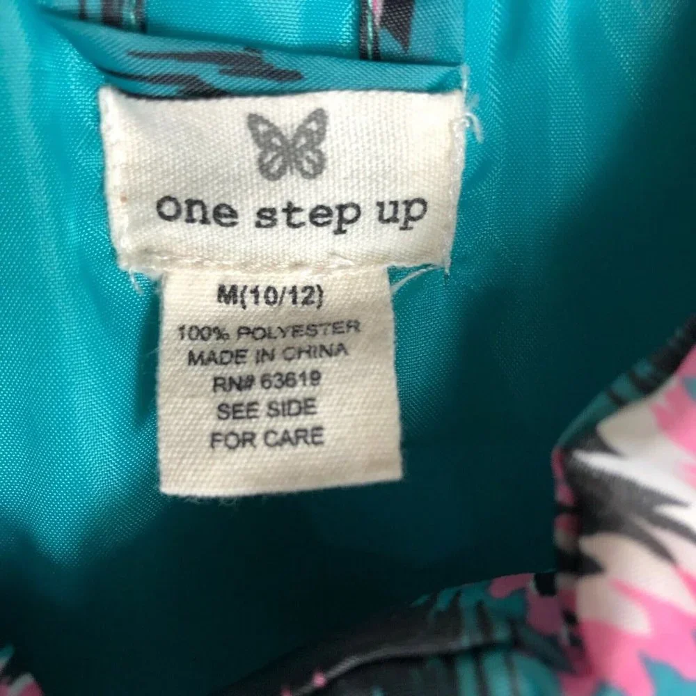 One Step Up Girls Lightweight Quilted‎ Style Vest Chevron Print Size M (10/12)